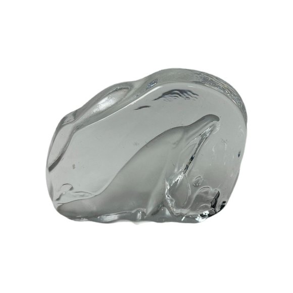 Accents Dolphin Carved Glass Paperweight Etched Frosted 4 Poshmark